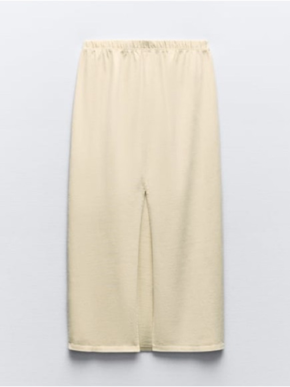 ZARA // Butter Yellow Knit Midi Length Skirt